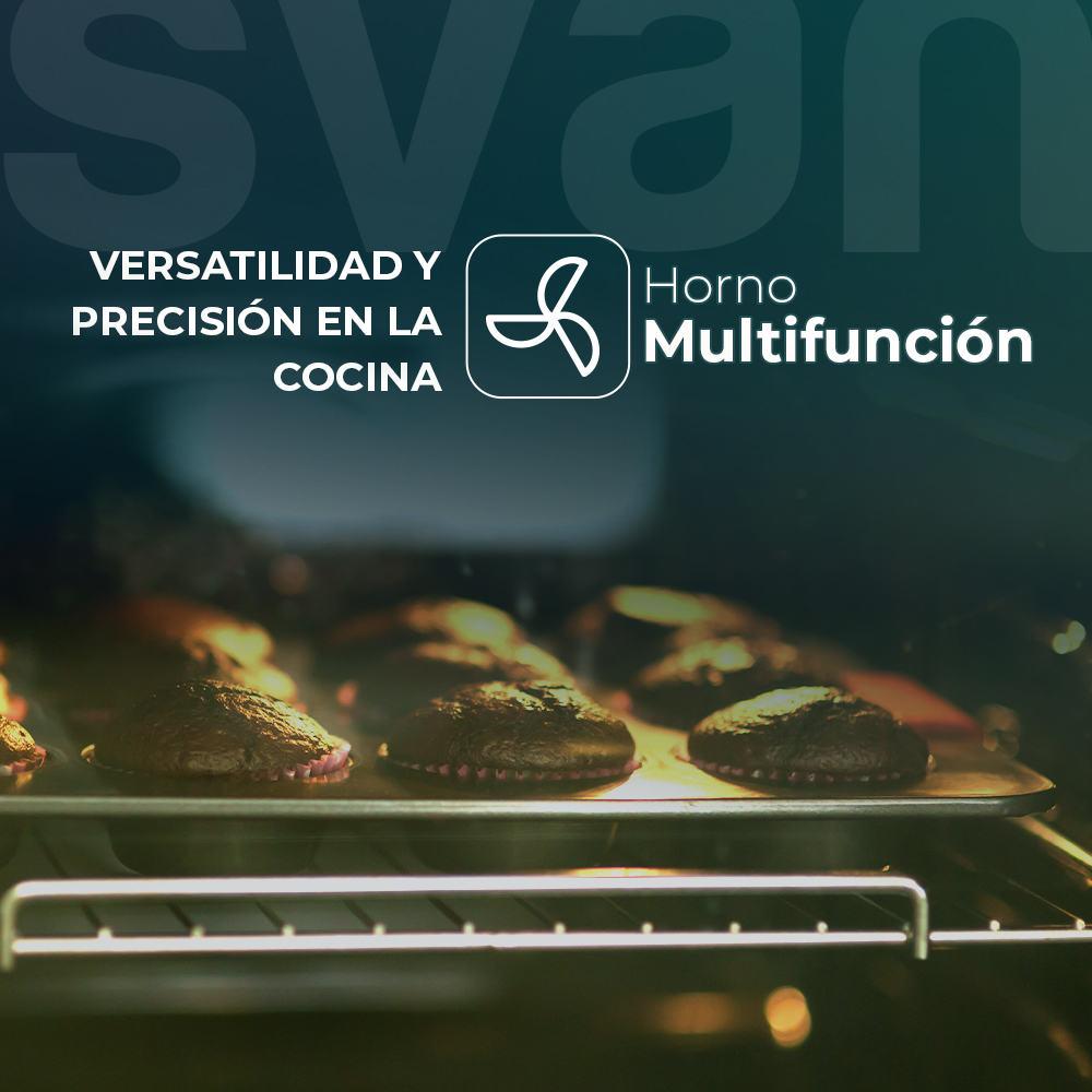 Horno Multifunción Svan 78L A 59,5cm 59,5cm 57,5cm Inox Display 10P Cortina aire G.Telescópicas - immagine 2