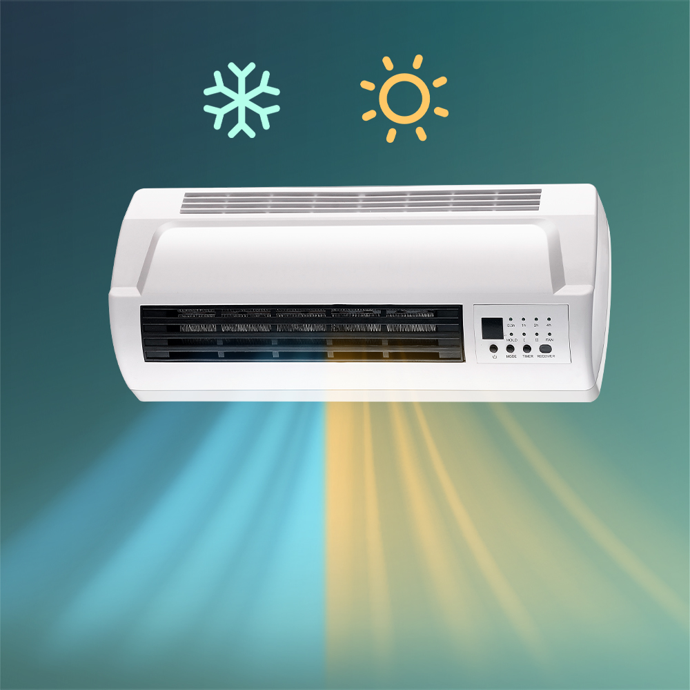 Estufa split Svan 2 Niveles 2000W Blanco Manual Display LED Mando Temporizador Oscilación - immagine 2