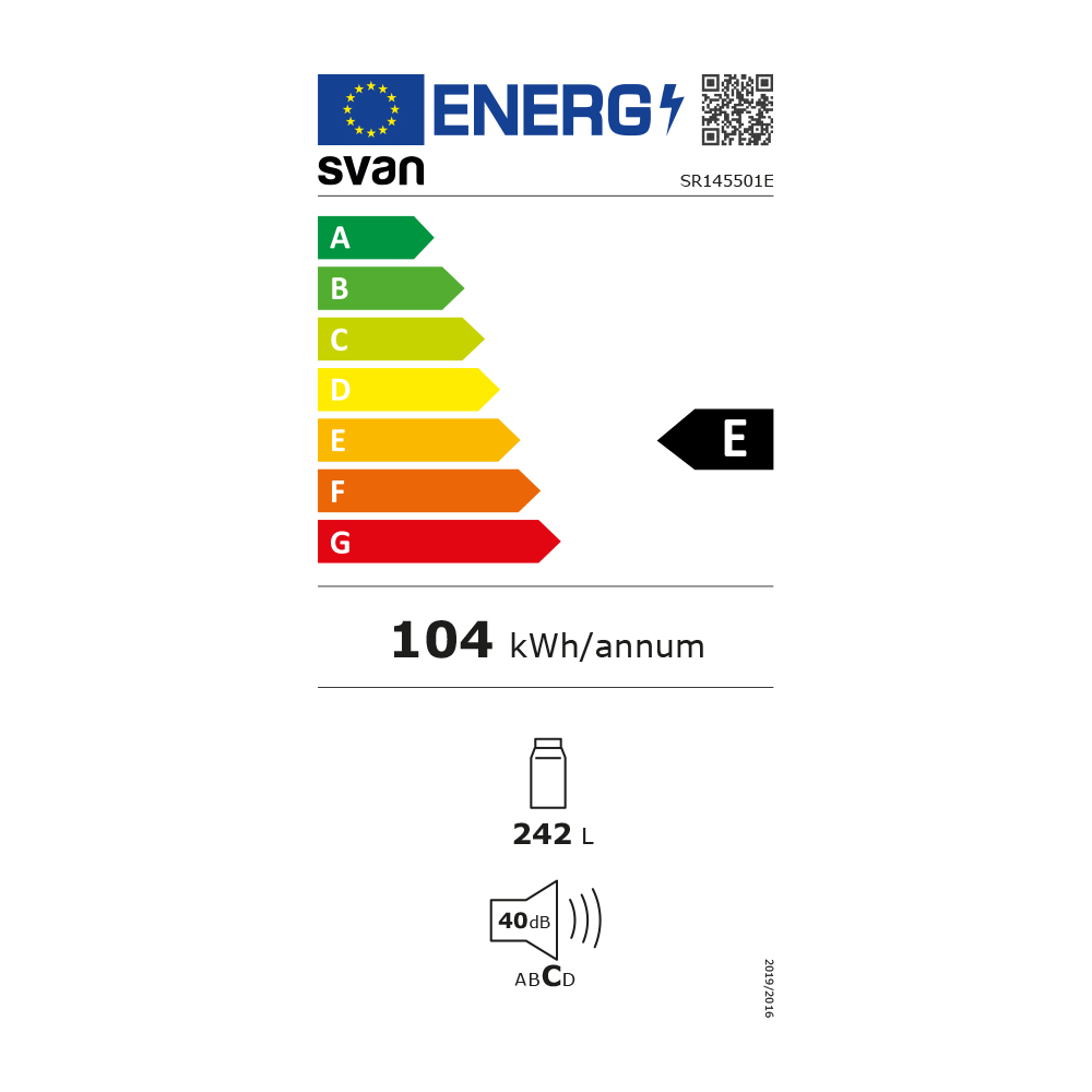 Refrigerador Svan Cíclico 242L E 143cm 54,5cm 55,5cm Blanco Manual – Image 3
