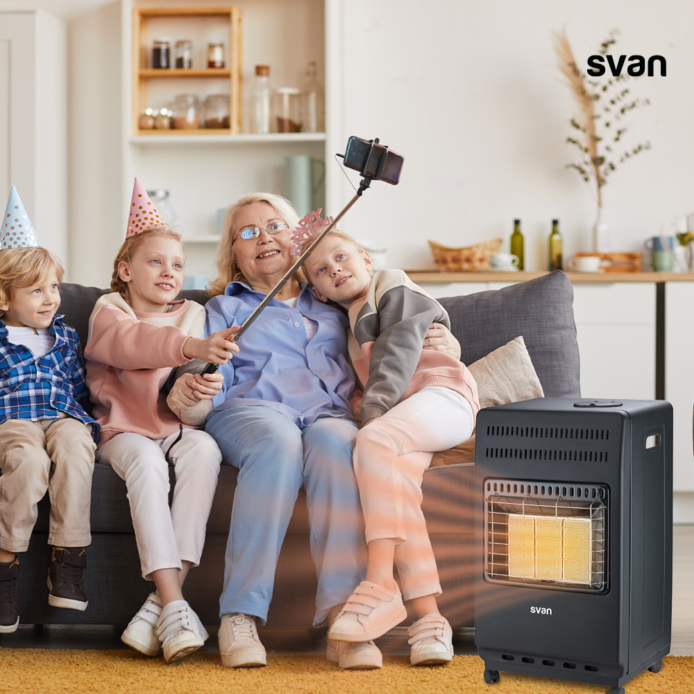 Estufa Butano Infrarrojos Gas Svan 4200W Negro Manual Auto ignición - immagine 3