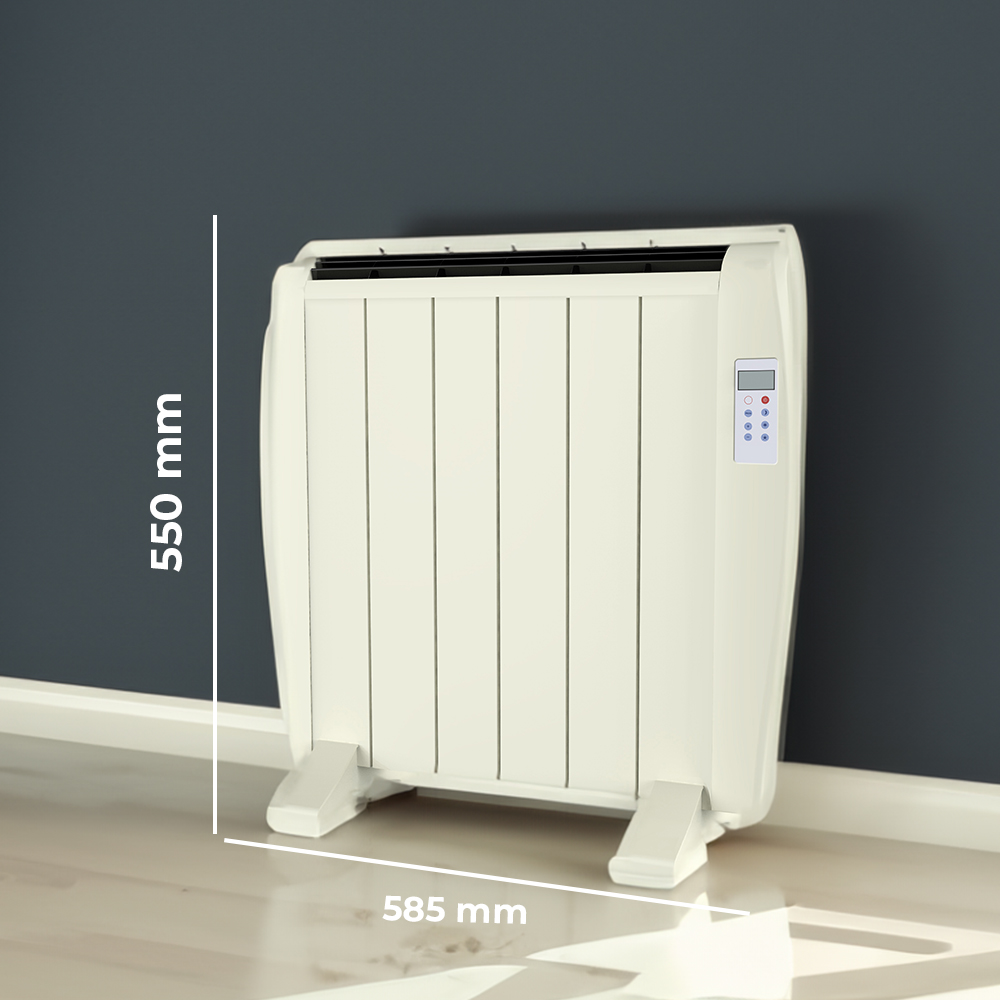 Emisor térmico Svan 6 Elementos 900W Blanco Manual Display LCD Mando Programador – Image 3