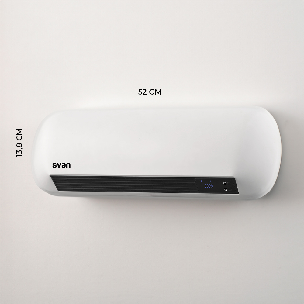 Estufa split Svan 3 Niveles 2000W Blanco Display LED Mando Programador Temporizador - immagine 4