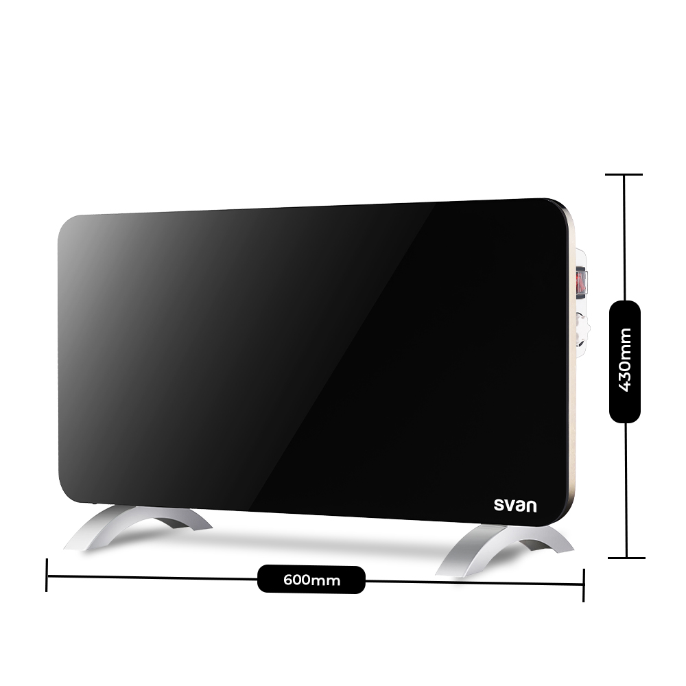 Radiador plano Svan 1 Elemento 2 Niveles 1000W Cristal negro Manual - immagine 4