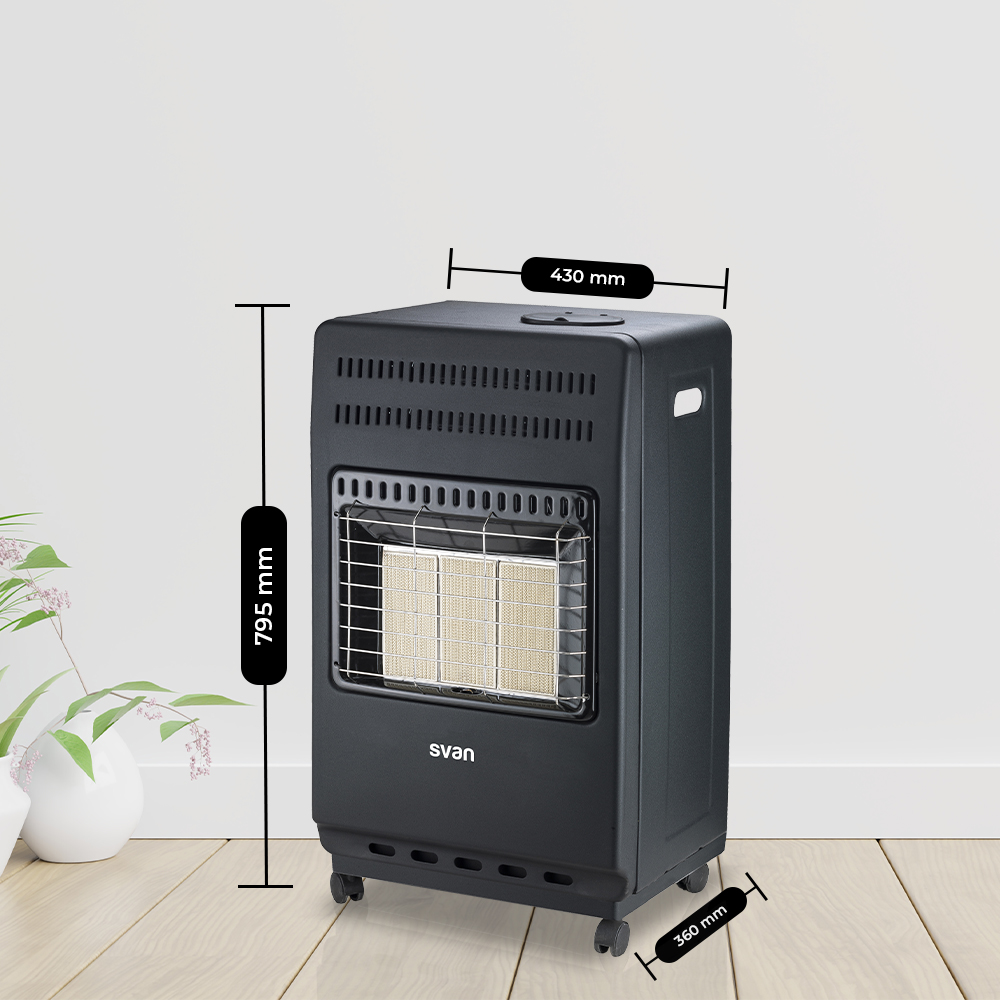 Estufa Butano Infrarrojos Gas Svan 4200W Negro Manual Auto ignición - immagine 4