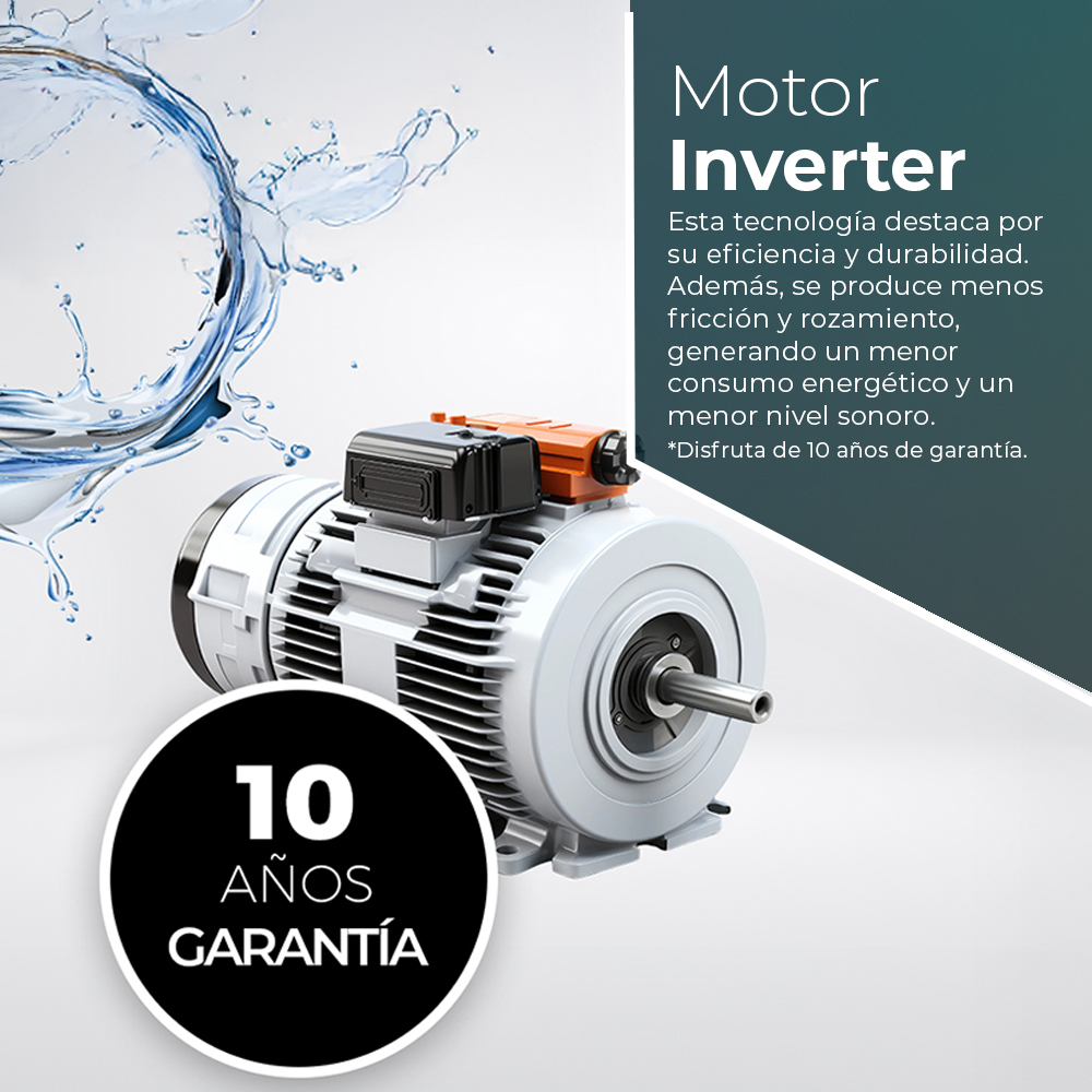 Lavadora Svan 10kg 1400rpm A 85cm 59,5cm 60cm Blanco Display Inverter Vapor Mi Ciclo Puerta XXL - immagine 6