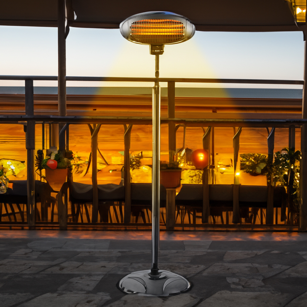 Estufa eléctrica Halógena Svan 3 Niveles 2000W Negro Cadena Uso exterior - immagine 5