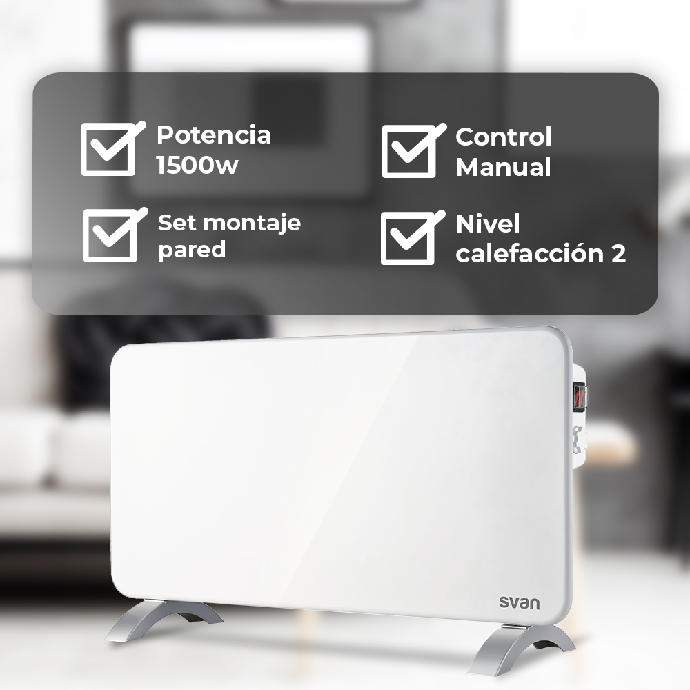 Radiador plano Svan 1 Elemento 2 Niveles 1500W Blanco Manual – Image 5