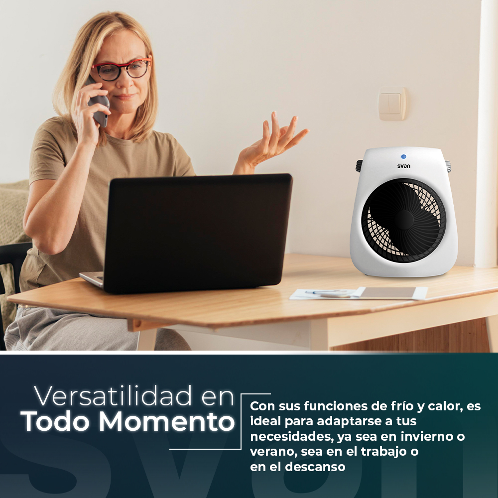 Estufa convector Svan 3 Niveles 2000W Blanco Manual Turbo – Image 6