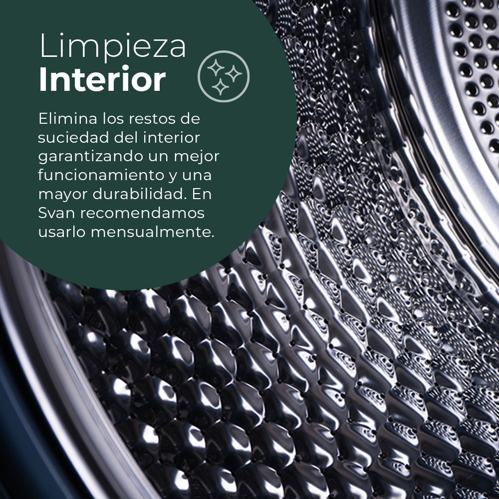 Lavadora Svan 10kg 1400rpm A 85cm 59,5cm 60cm Blanco Display Inverter Vapor Mi Ciclo Puerta XXL - immagine 7