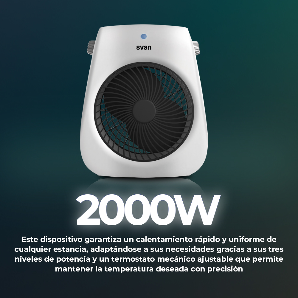 Estufa convector Svan 3 Niveles 2000W Blanco Manual Turbo – Image 7