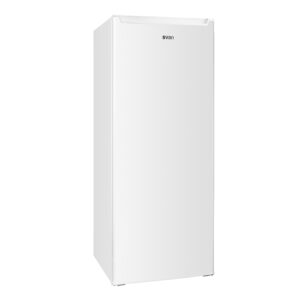 Congelador vertical Cíclico Svan, 168L, Clase E. 142,5x54,5x57,5cm. Blanco, control manual.