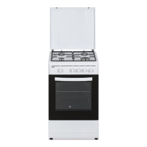 Fornello a gas Svan 87cm 50cm 56,5cm Bianco Manuale 4Q 43L 2P KitGas T.Metal Grill