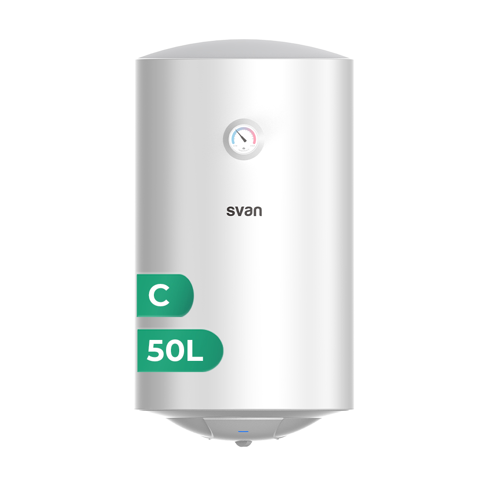 Scaldabagno elettrico Svan Slim Vertical 50L 1500W C 73cm 38cm 41,5cm Manuale Bianco