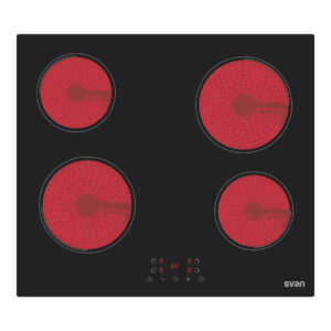 Placa Vitrocerámica Svan 6000W 5cm 52cm 59cm Cristal negro Táctil 4Z