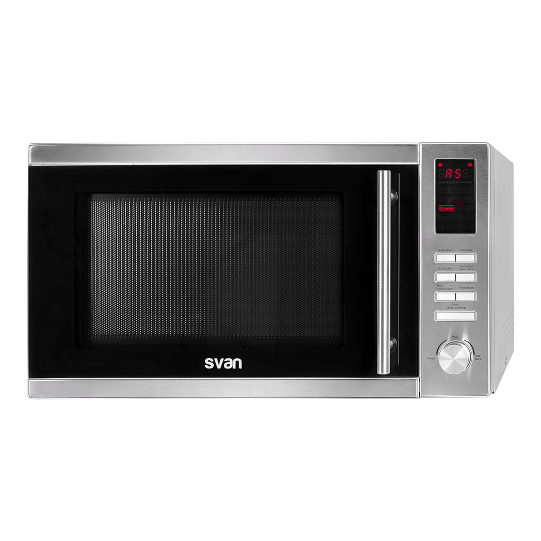 Microondas Convección Svan 25L 900W 30,7cm 51,3cm 49,8cm Inox Display Auto Cooking