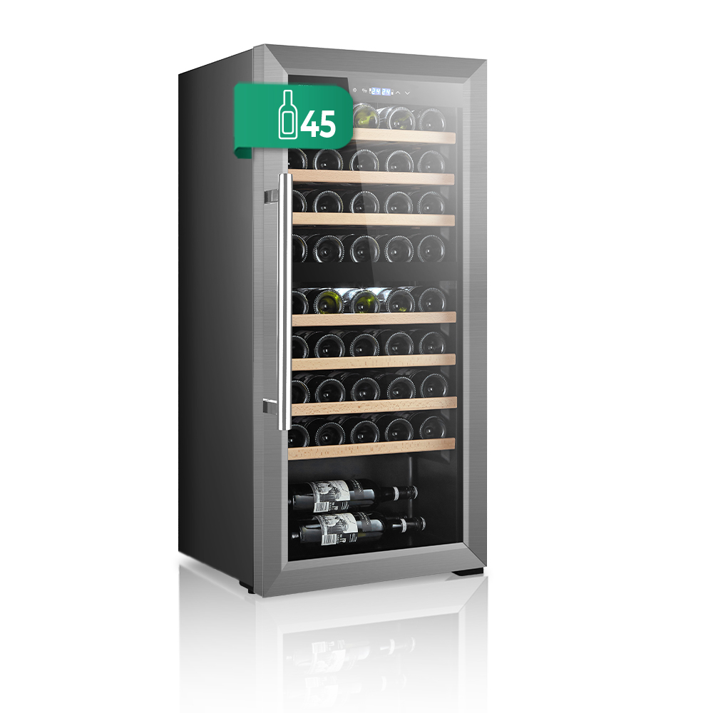 Cantina Vino Svan Cyclic 127L 45Bot G 110,5cm 51cm 48,2cm Nero Display tattile Doppia zona 1 porta