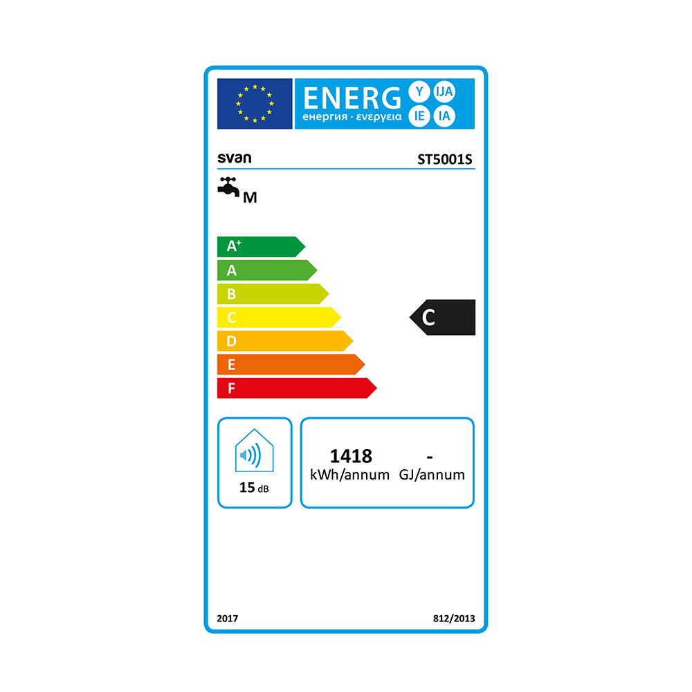 Termo eléctrico Svan Slim Vertical 50L 1500W C 73cm 38cm 41,5cm Blanco Manual - immagine 2