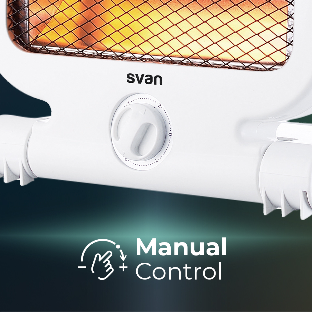 Estufa eléctrica Halógena Svan 2 Niveles 800W Blanco Manual - Imagen 2
