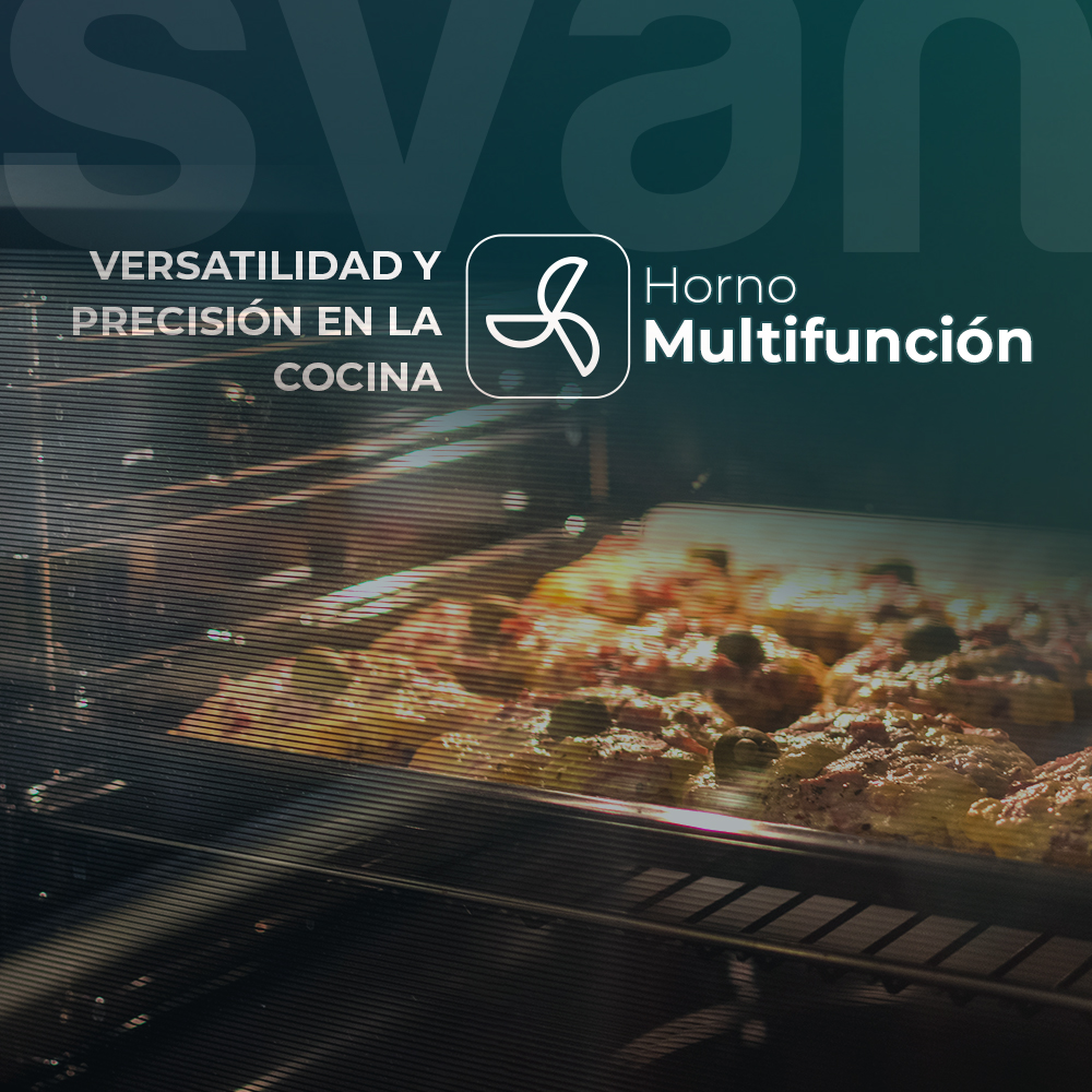 Horno Multifunción Svan 69L A 59,5cm 59,5cm 57,5cm Cristal negro Display táctil 10P G.Telescópicas - immagine 2
