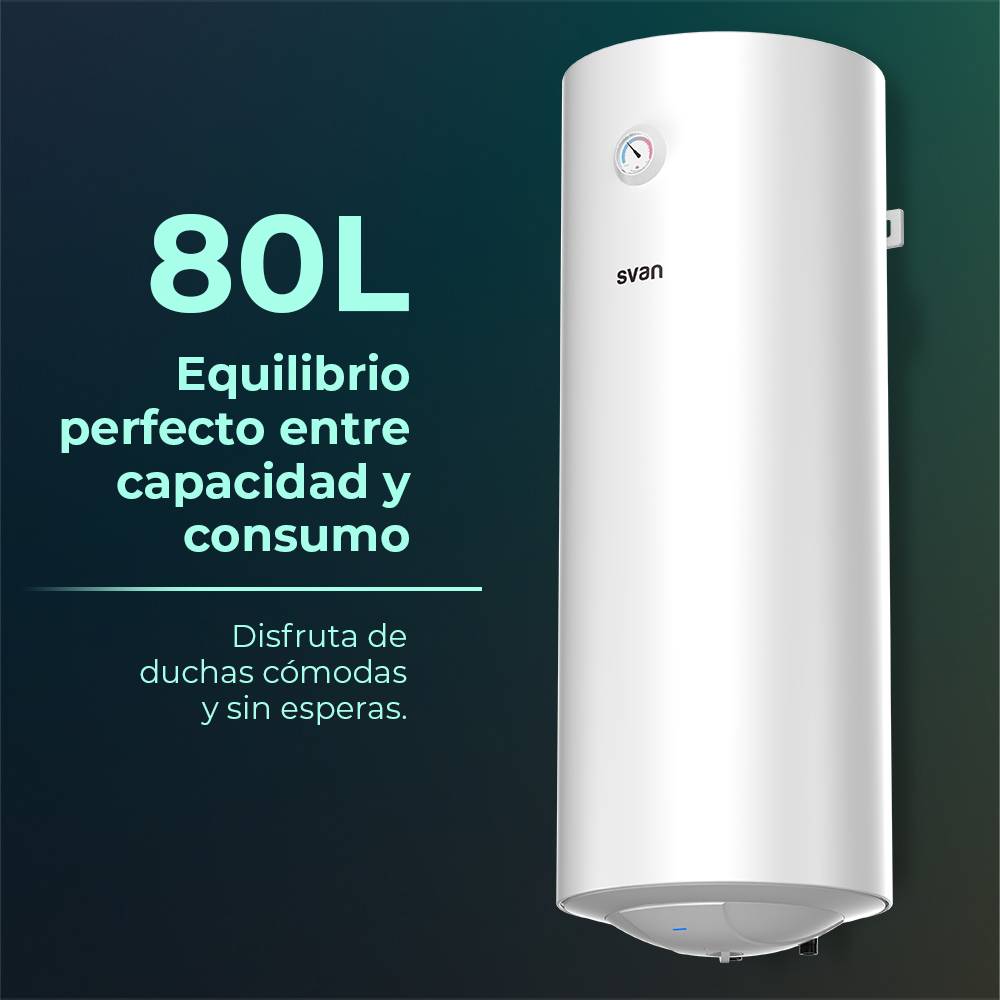 Termo Svan, 80 Lts con anodo de magnesio larga duración, Slim - Imagen 3