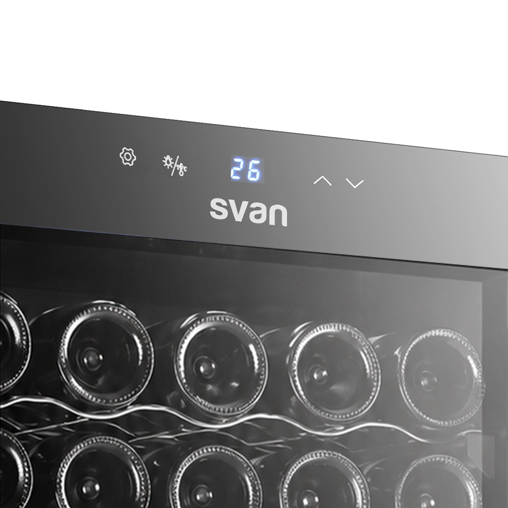 Vinoteca Svan Cíclico 154L 55Bot G 126,2cm 51cm 48cm Negro Display táctil Única Zona 1Puerta - immagine 2