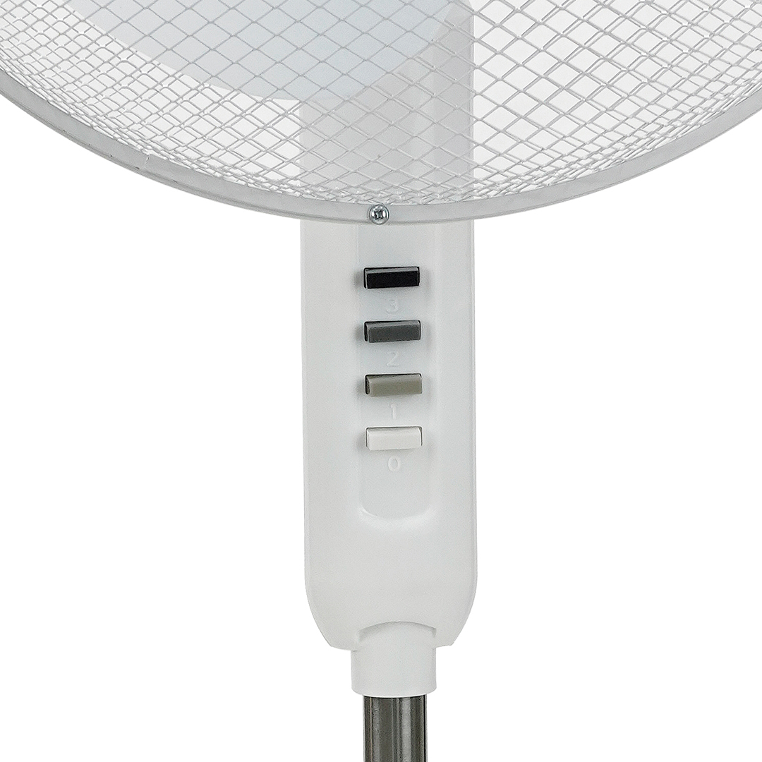 "Ventilador Pie Svan 16"" 40W Blanco Manual 3V Oscilación" - Imagen 2