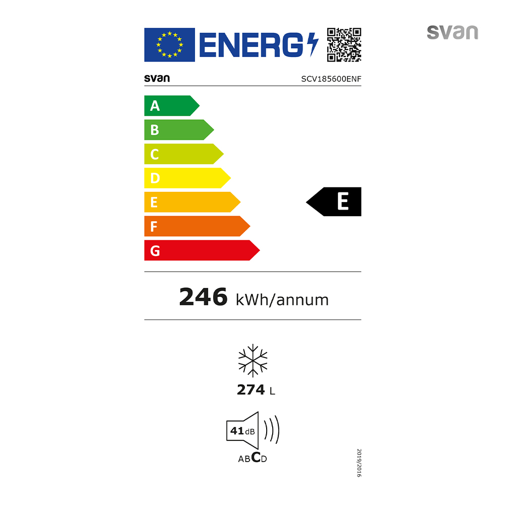 Congelador vertical Svan No Frost 274L E 185,5cm 59,5cm 71,5cm Blanco Display táctil Modo Eco – Image 3