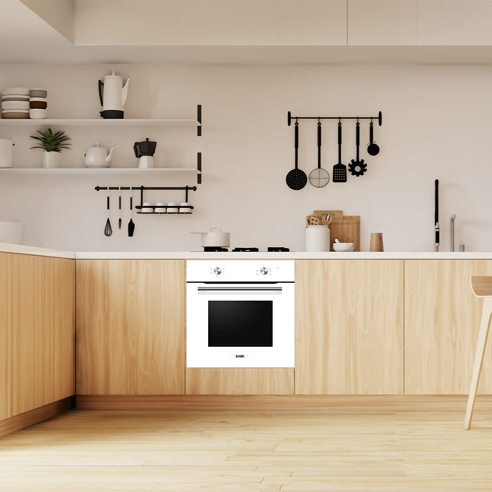 Horno Svan 75L A 59,5cm 59,5cm 57,5cm Blanco Manual 4P - Imagen 4