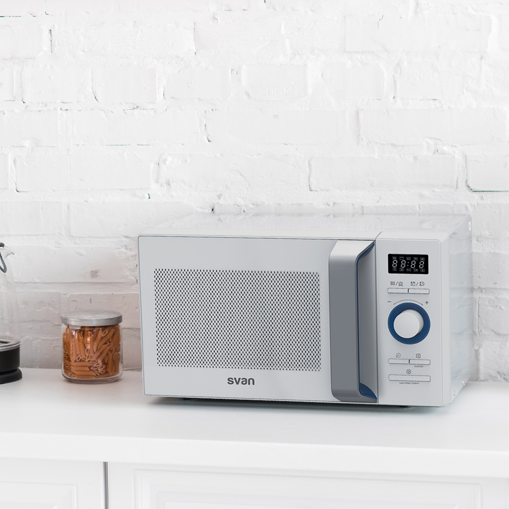 Microondas Grill Svan 20L 800W 28,5cm 46,2cm 37,4cm Blanco Display Auto Cooking - Imagen 3