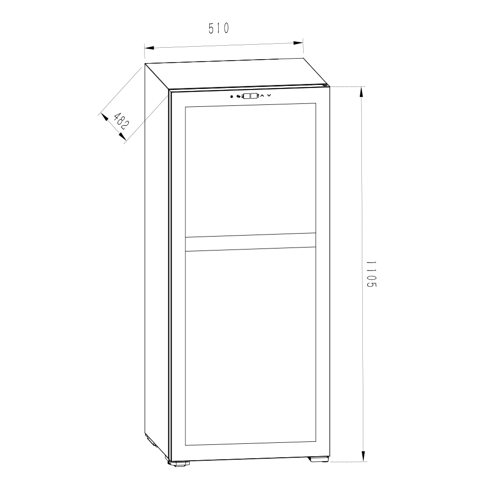 Vinoteca Svan Cíclico 127L 45Bot G 110,5cm 51cm 48,2cm Negro Display táctil Doble Zona 1Puerta - immagine 3