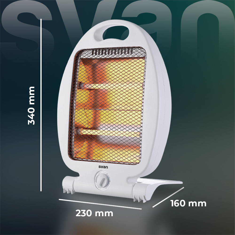 Estufa eléctrica Halógena Svan 2 Niveles 800W Blanco Manual - Imagen 4