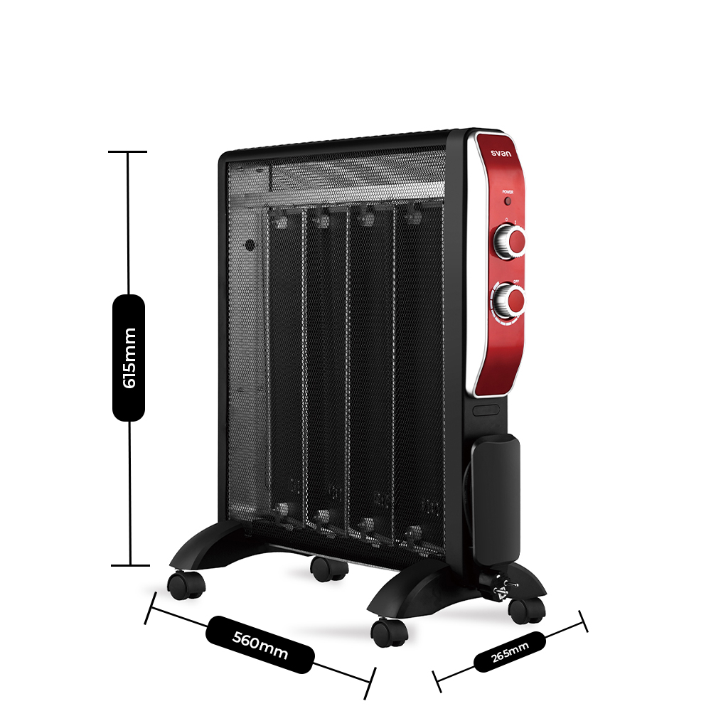 Radiador mica Svan 4 Elementos 2 Niveles 2000W Rojo Manual - Imagen 4