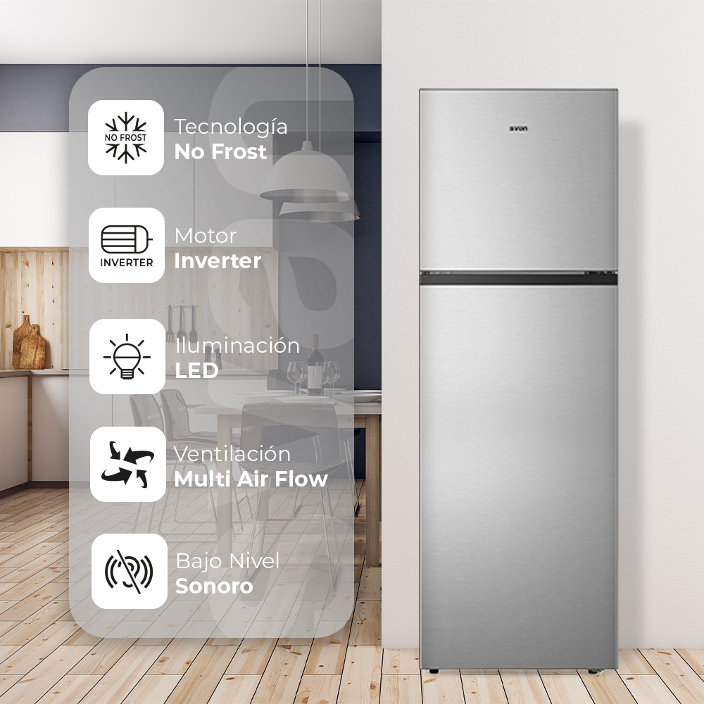 Frigorífico Svan No Frost E 167,6cm 55cm 56,7cm Inox Electrónico Inverter - immagine 5