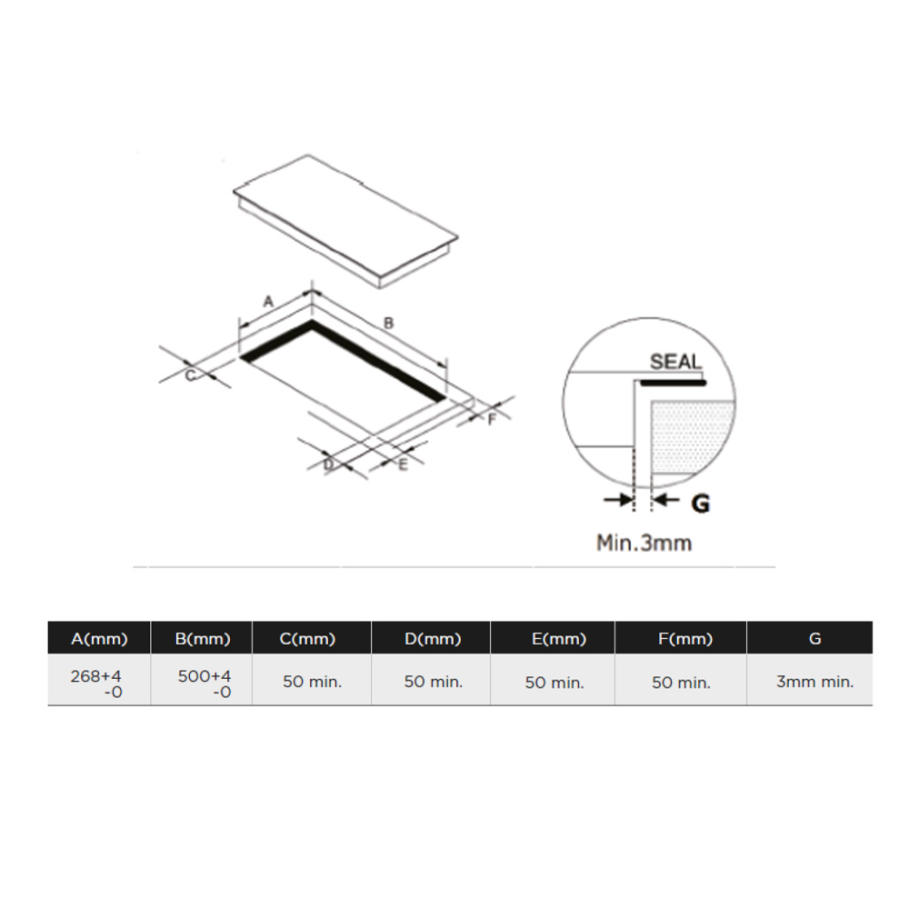Placa Inducción Svan 3500W 5,9cm 28,8cm 59cm Cristal negro Táctil 2Z Booster - Imagen 4