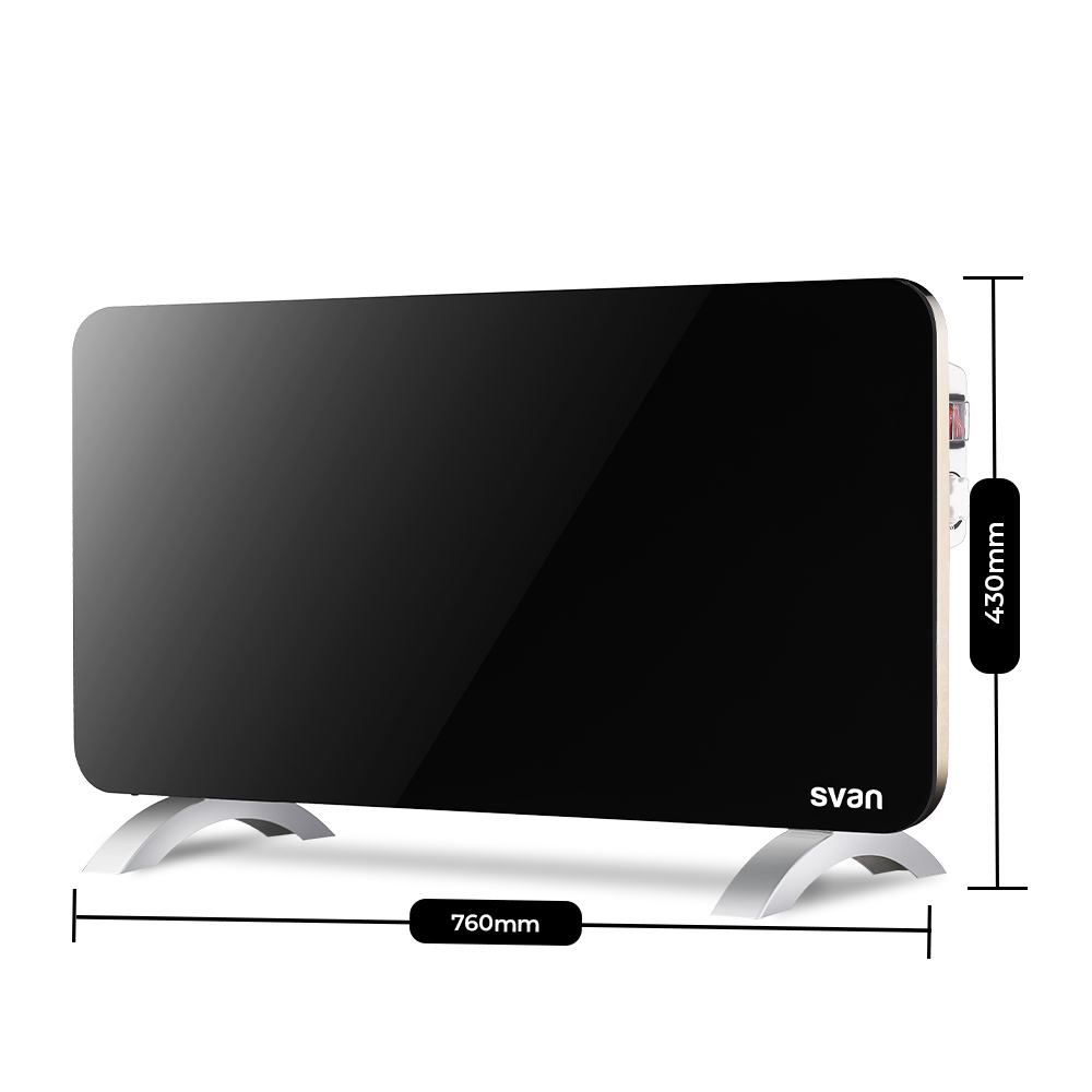 Radiador plano Svan 1 Elemento 2 Niveles 1500W Cristal negro Manual - Imagen 4