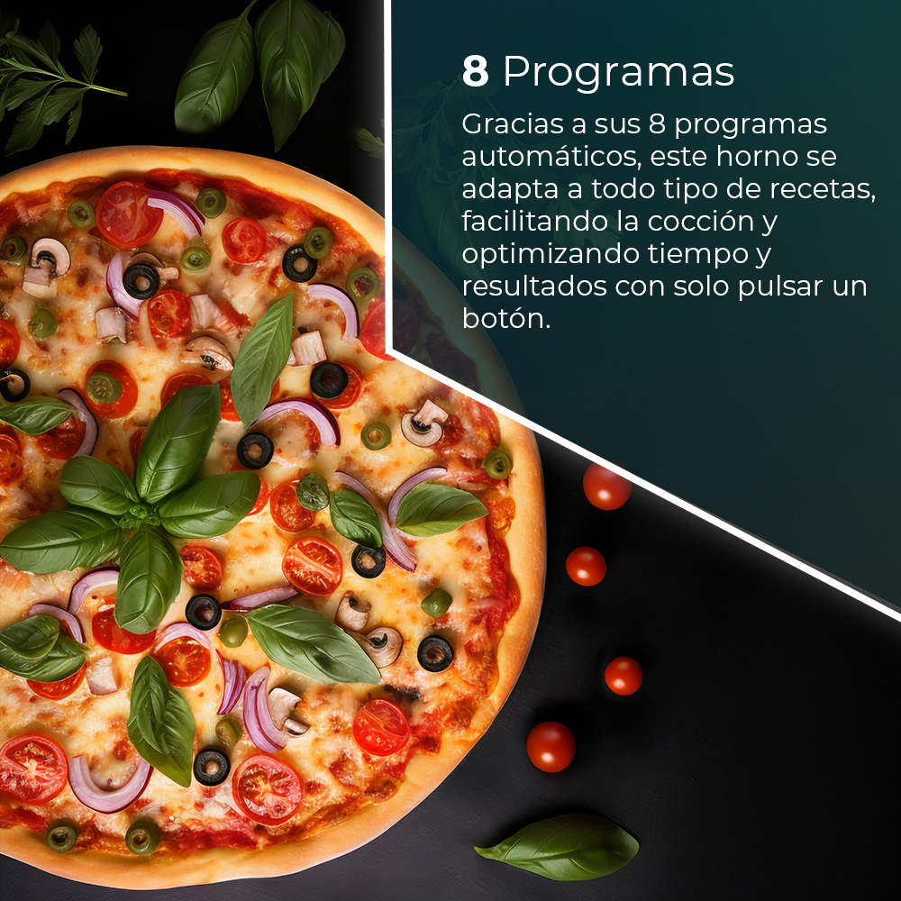 Horno Multifunción Svan 70L A 59,5cm 59,5cm 57,5cm Inox Display 8P G.Telescópicas - immagine 6