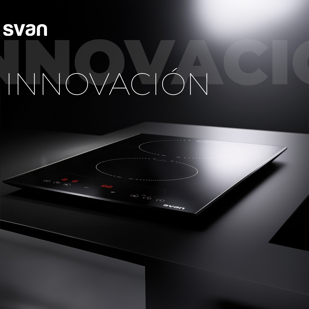 Placa Inducción Svan 3500W 5,9cm 28,8cm 59cm Cristal negro Táctil 2Z Booster - Imagen 7