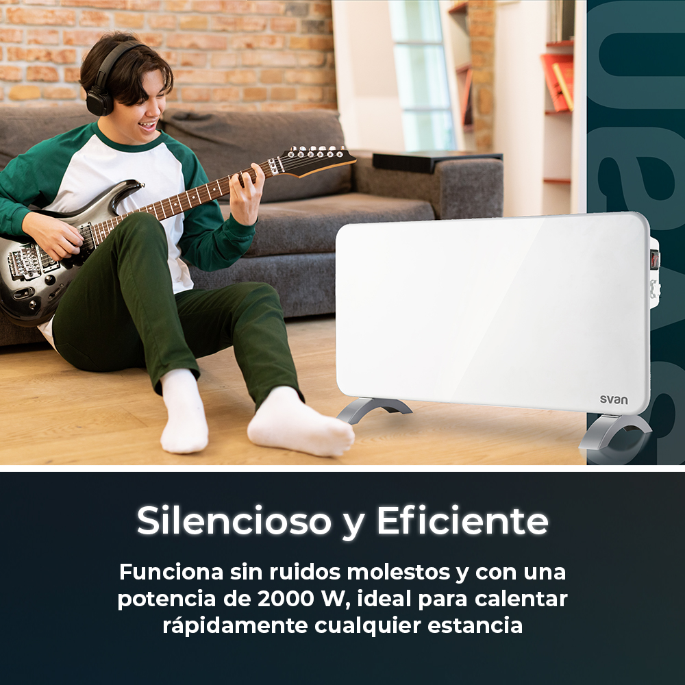 Radiador plano Svan 1 Elemento 2 Niveles 2000W Blanco Manual - Imagen 7