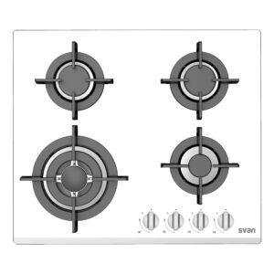 Placa Gas Butano Svan 7900W 5,2cm 59cm 51cm Blanco Manual Auto Ig. 4Q Wok Kit Gas Forja