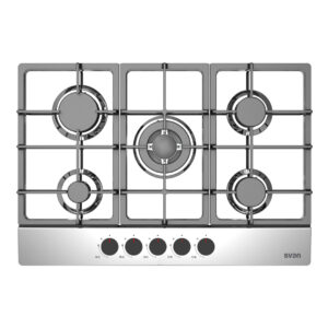 Placa Gas Butano Svan 10600W 4,5cm 74cm 51cm Inox Manual Auto Ig. 5Q Wok Kit Gas Forja