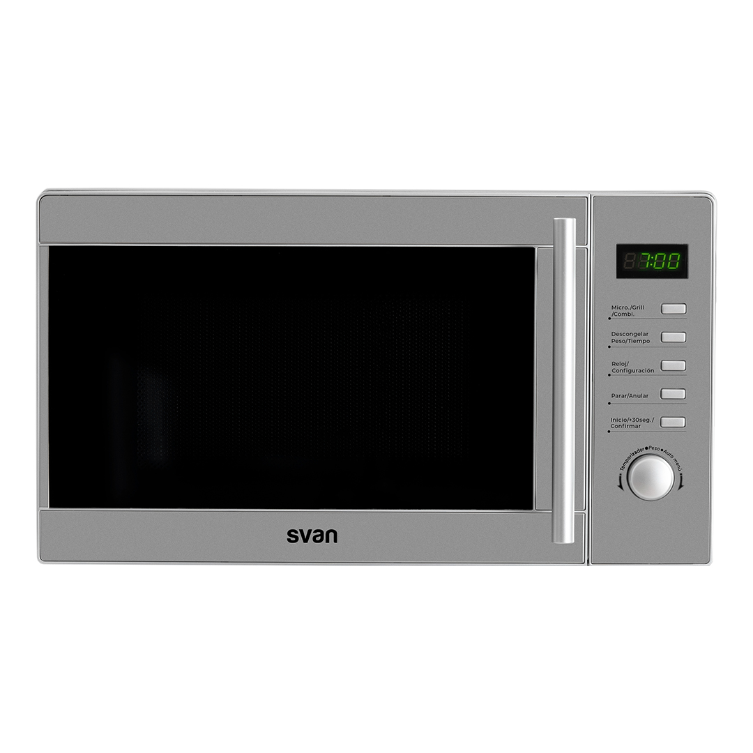 Microondas Grill Svan 20L 700W 25,8cm 44cm 35,6cm Inox Display Auto Cooking