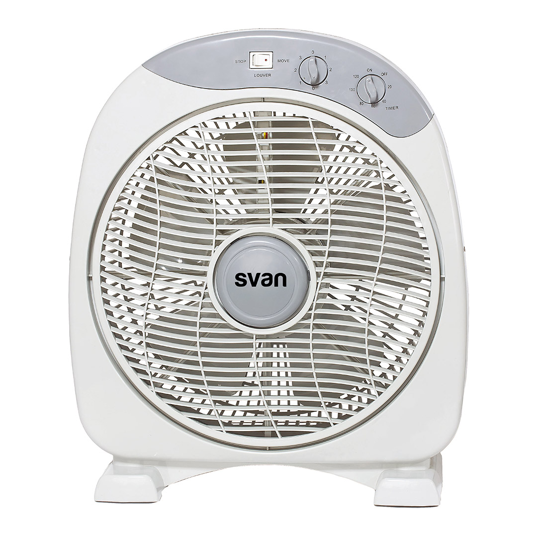 "Ventilatore da pavimento Svan 12"" 35W Grigio Manuale 3V Timer"."