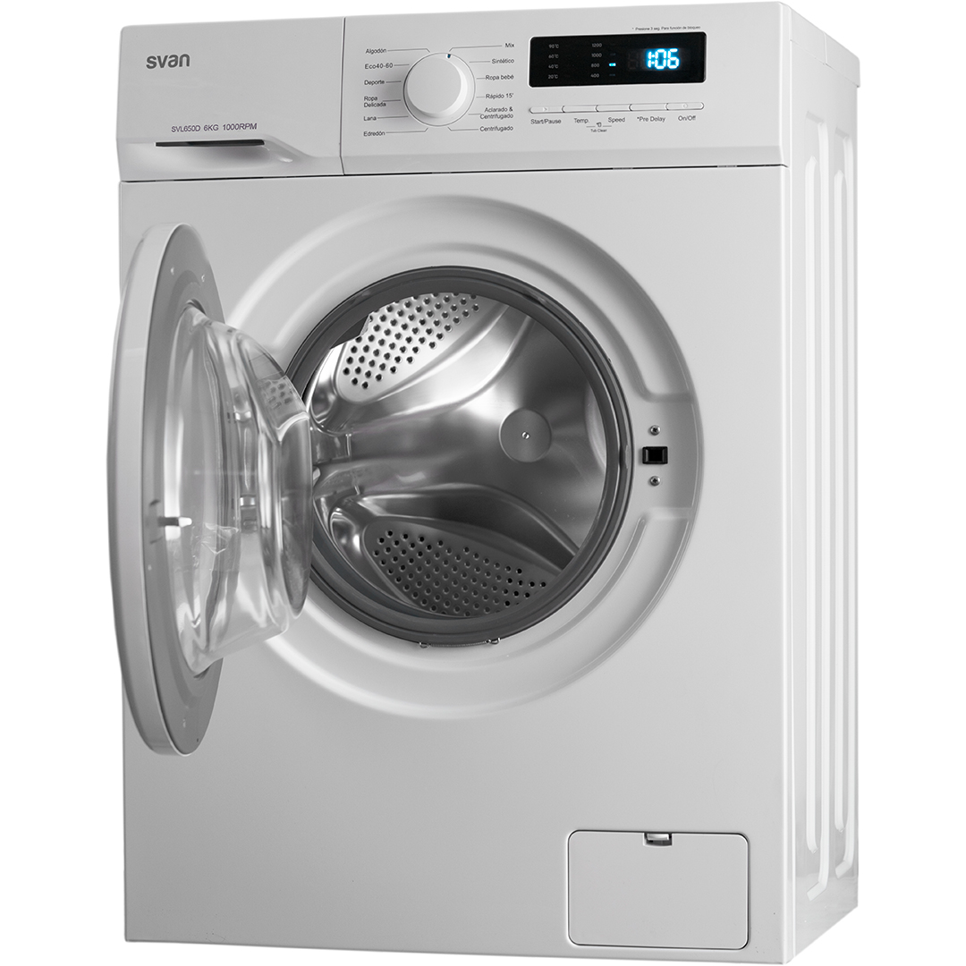 Lavadora Svan 6kg 1000rpm E 85cm 60cm 44cm Blanco Display - Imagen 2