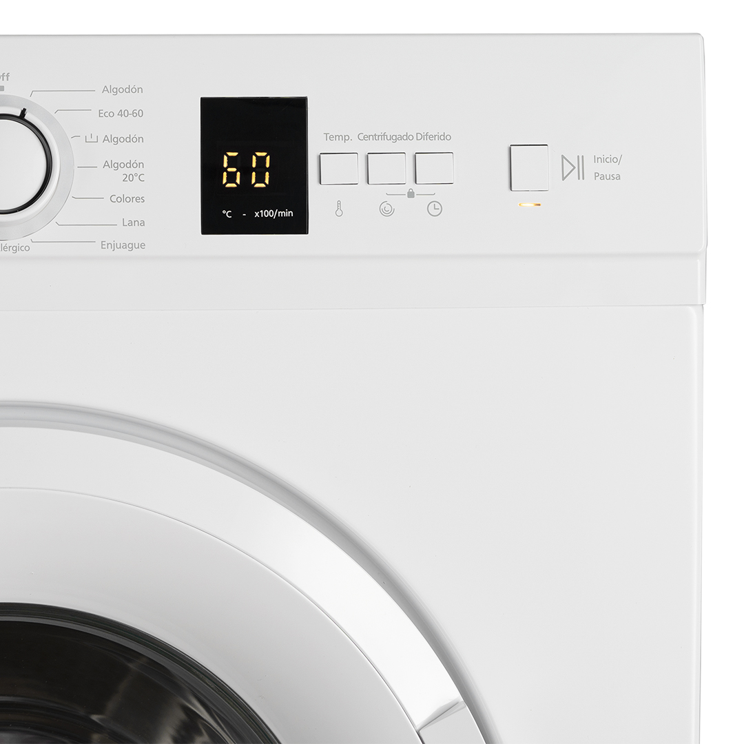Lavadora Svan 7kg 1000rpm D 84,5cm 59,7cm 49,7cm Blanco Display Antial�rgico C.Boomerang - immagine 6