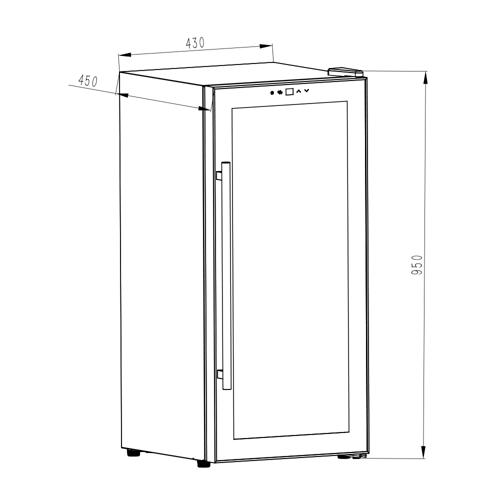 Vinoteca Svan Cíclico 92L 32Bot G 95cm 43cm 45cm Negro Display táctil Única Zona 1Puerta – Image 5