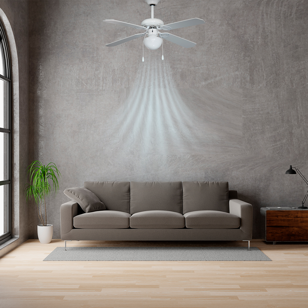 Ventilador Techo Svan 42 in 50W Blanco Cadena Tracción 3V Luz - Imagen 6