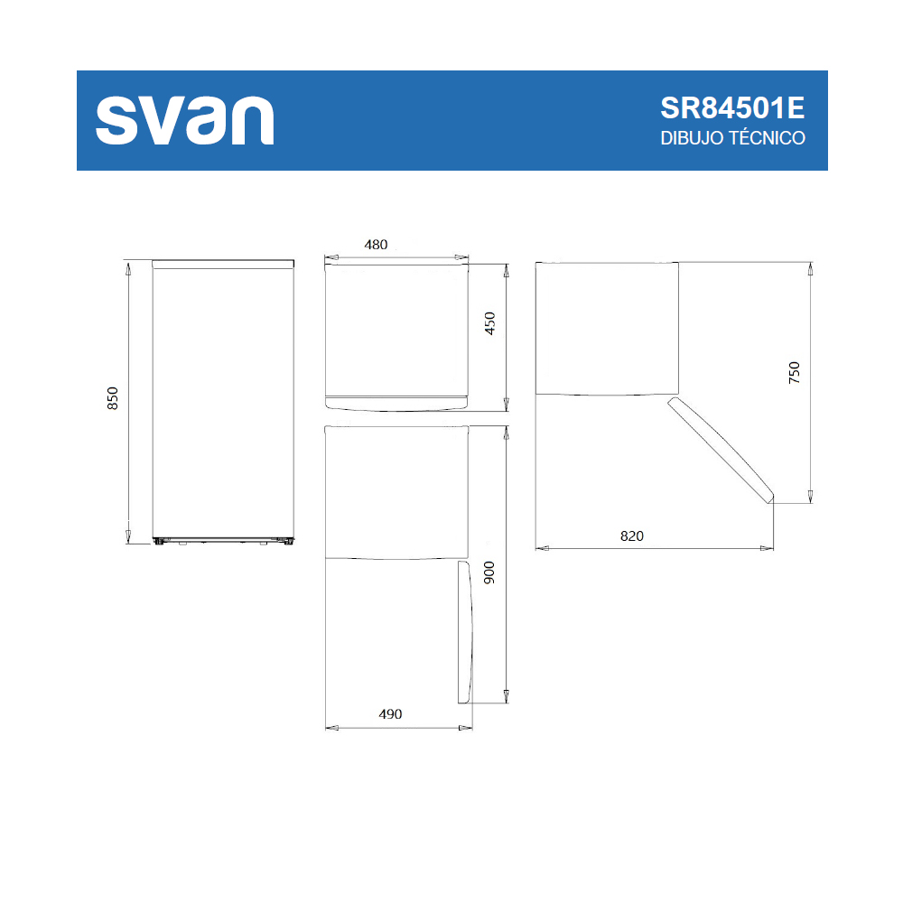 Refrigerador Svan Cíclico E 85cm 48cm 45cm Blanco Manual – Image 8