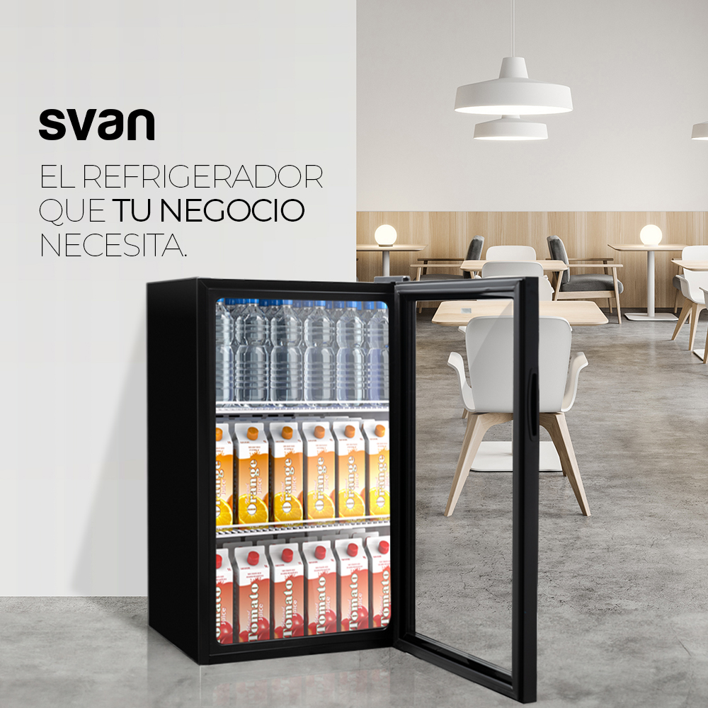 Refrigerador Horeca Svan Cíclico E 84,3cm 47,5cm 44cm Negro Manual Puerta Cristal – Image 8