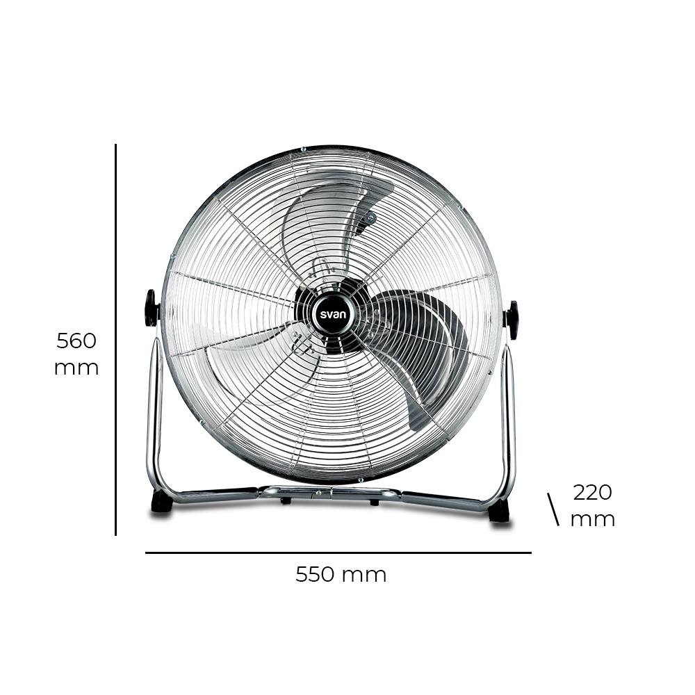 Ventilador Industrial Svan 18 in 110W Cromo Manual 3V - Imagen 8