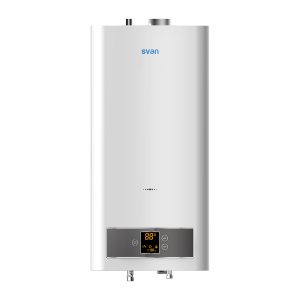 Scalda acqua a gas butano Svan Verticale 11 Litri al minuto A Display Touchscreen LED Bianco Basso + Tubo